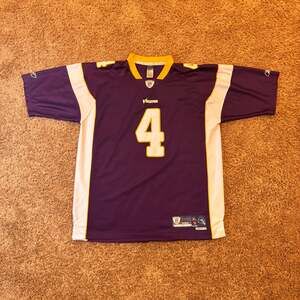Reebok Minnesota Vikings NFL #4 Brett FAVRE Jersey Purple Size XL Football
